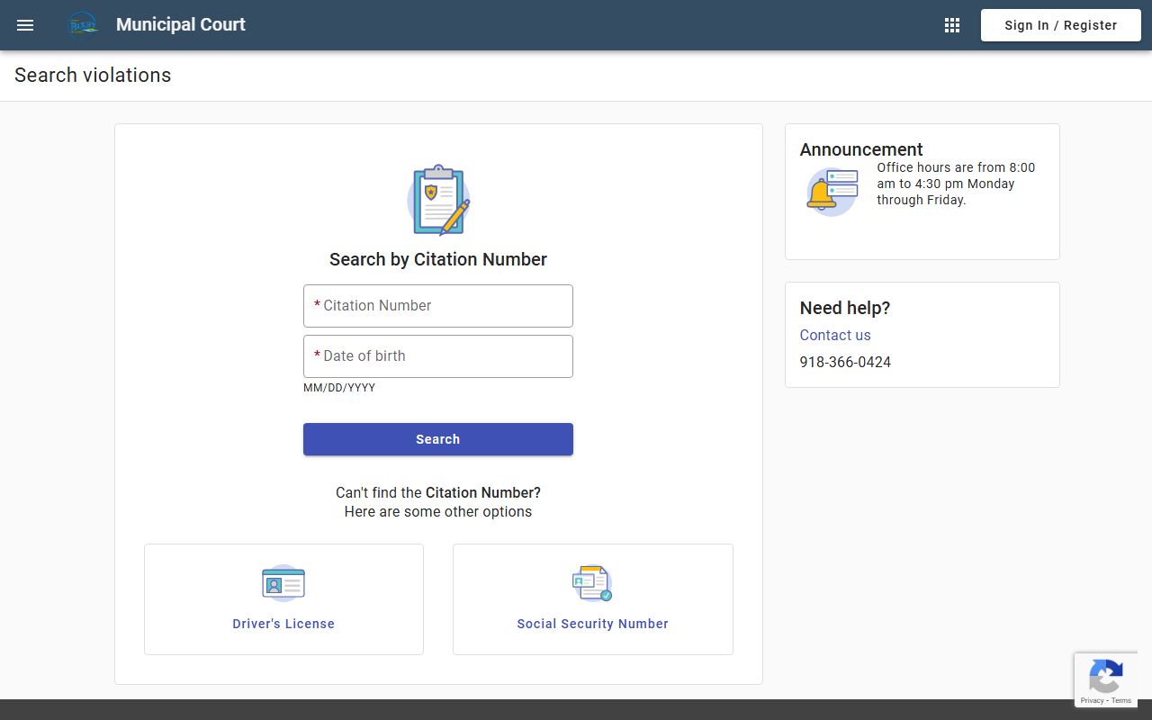 Bixby municipal court online payment portal for bankruptcy records research