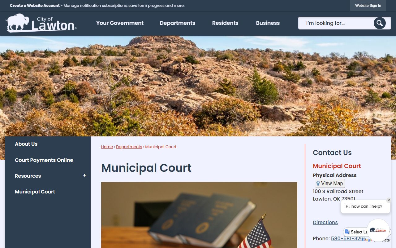Lawton municipal court website for bankruptcy records