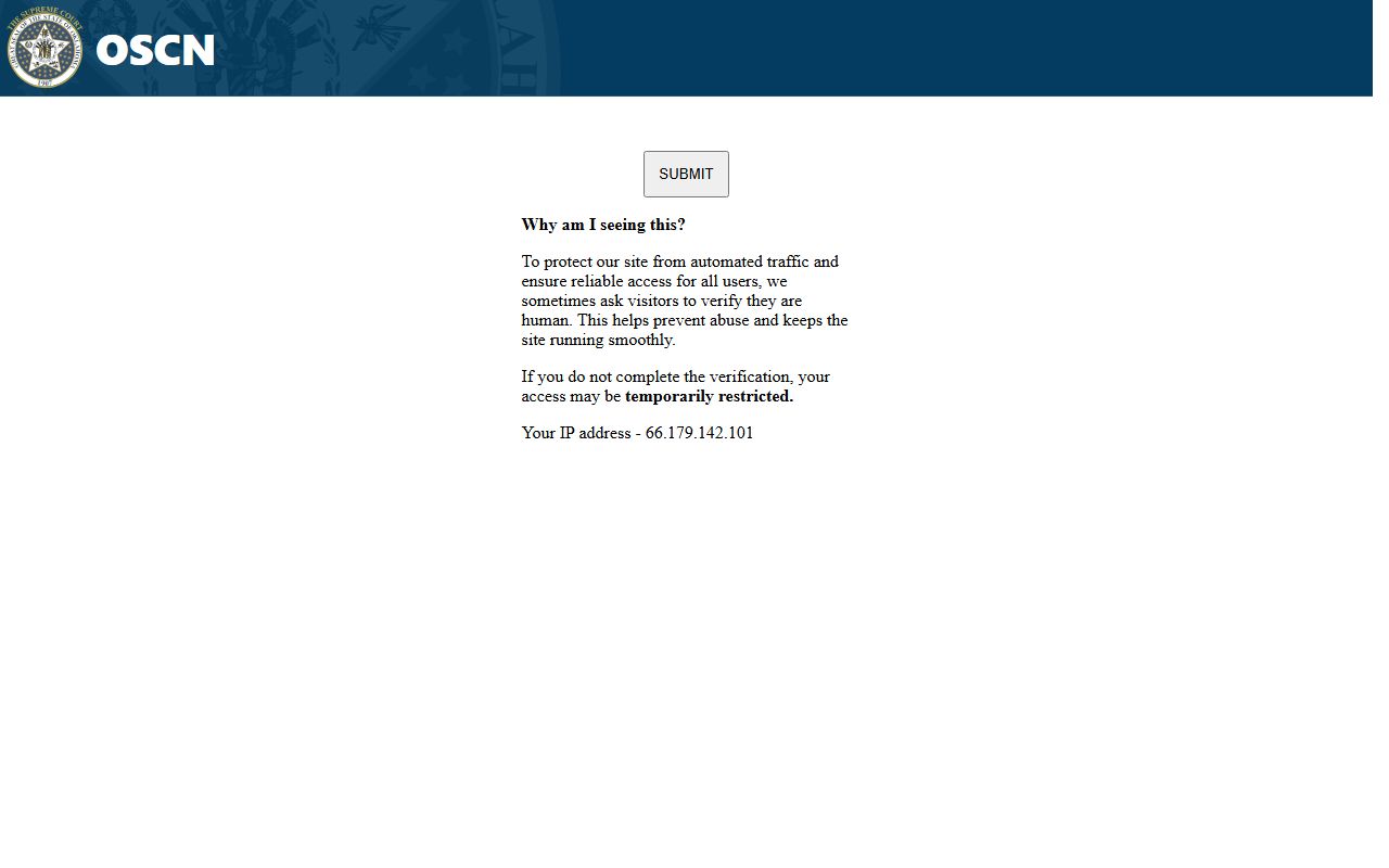 Oklahoma City county court records search for bankruptcy records