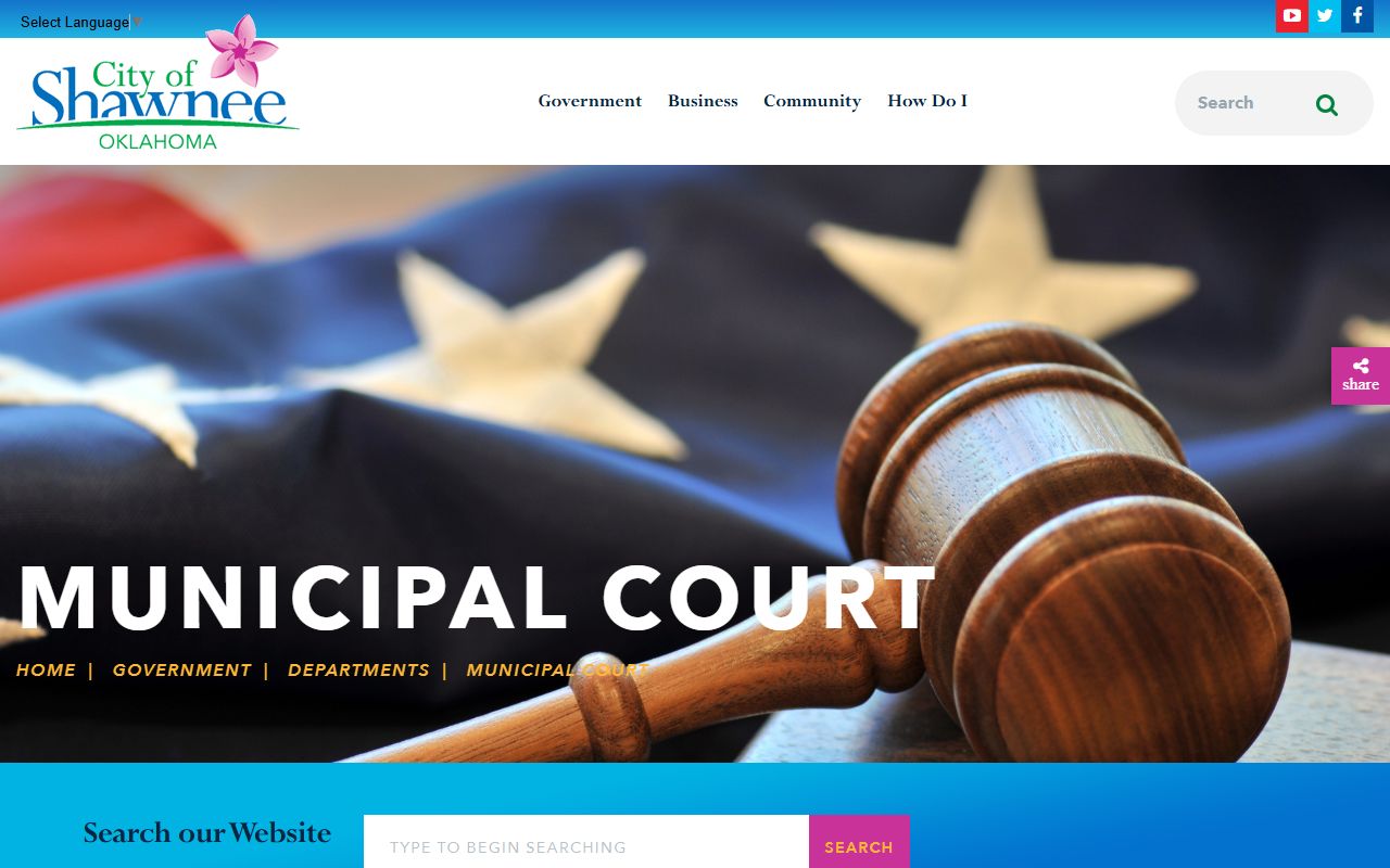 Shawnee municipal court website for bankruptcy records