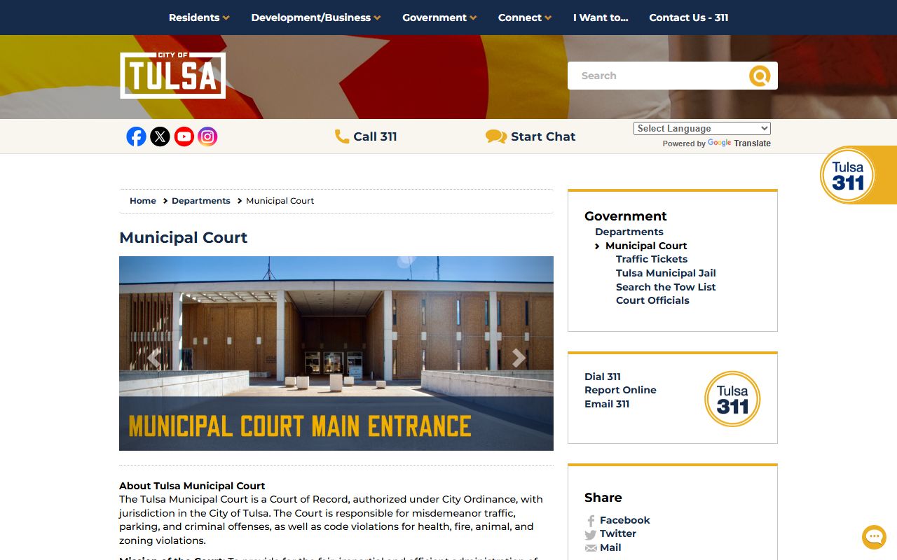 Tulsa municipal court website for bankruptcy records