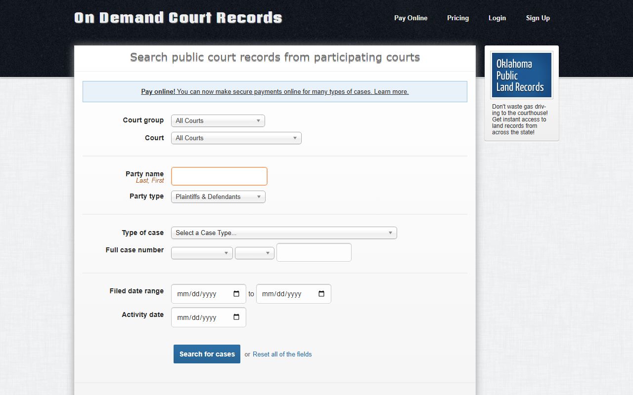 Beaver County court records search on ODCR for bankruptcy records