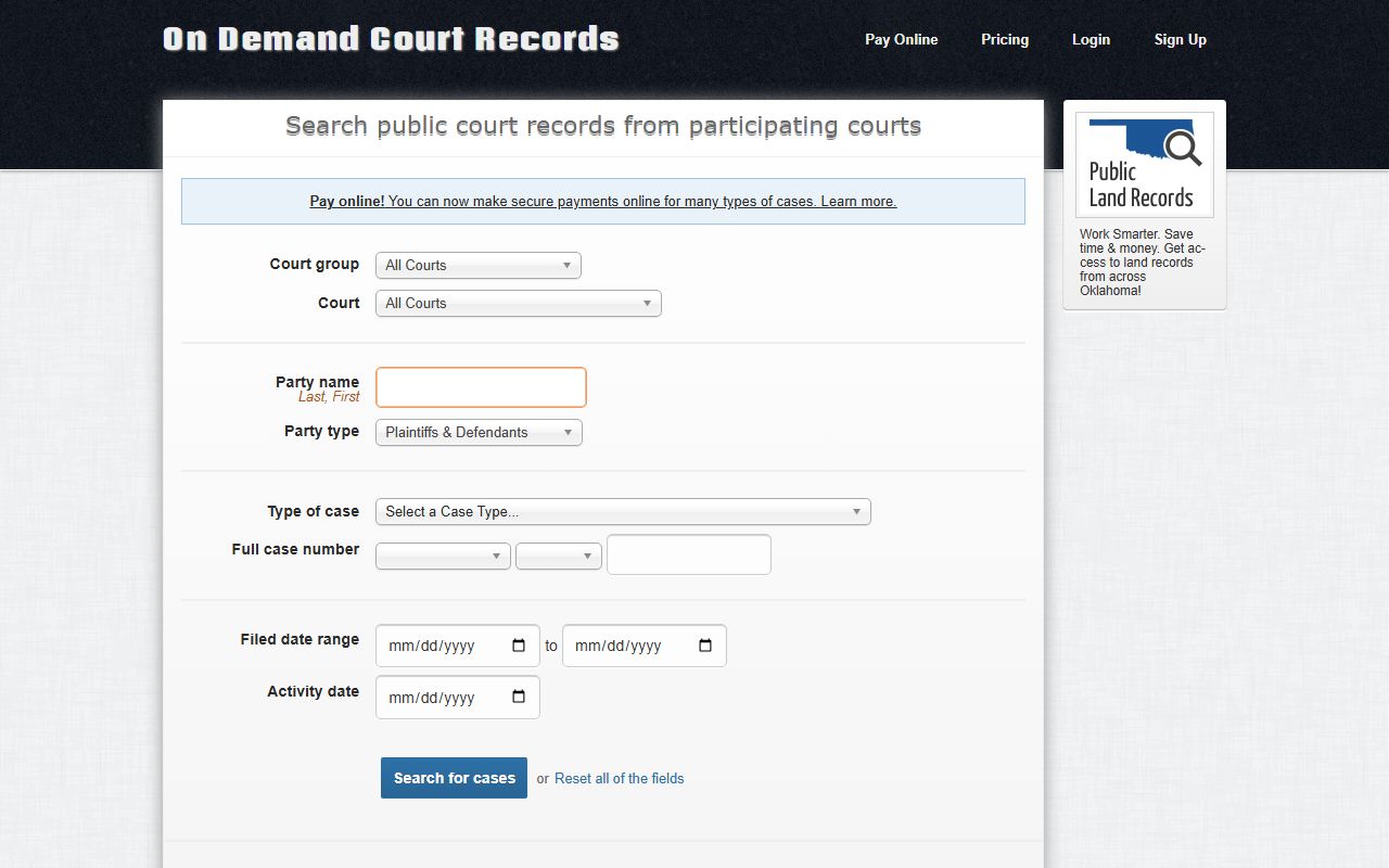 Jefferson County court records on ODCR for bankruptcy record searches